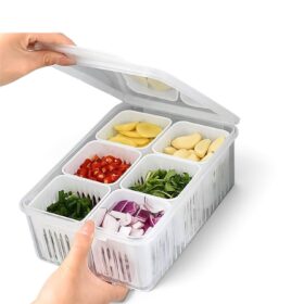 6 Grid Refrigerator Storage Box