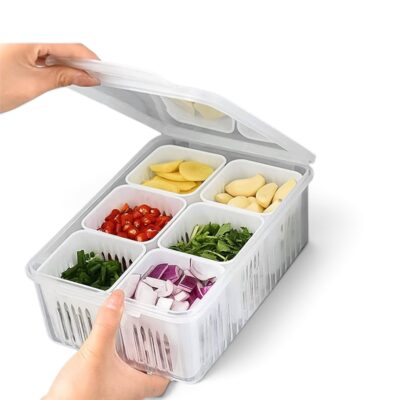 6 Grid Refrigerator Storage Box